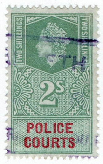 (I.B) Elizabeth II Revenue : Police Courts 2/-