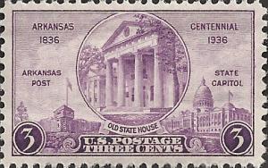 # 782 MINT NEVER HINGED ARKANSAS CENTENNIAL