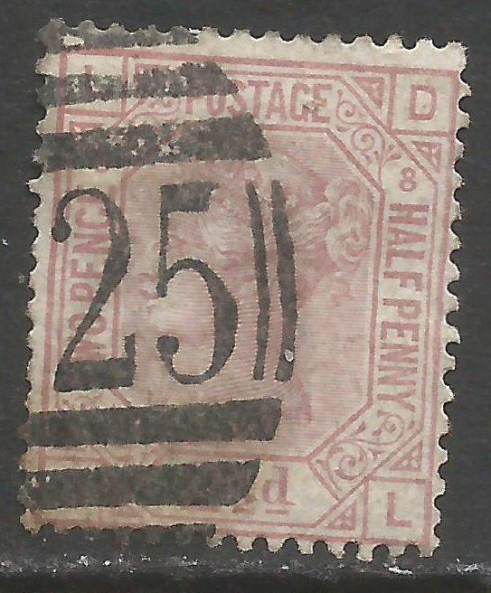 GREAT BRITAIN 67 VFU PLATE 8 K807