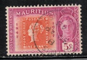 MAURITIUS Scott # 225 Used - KGVI