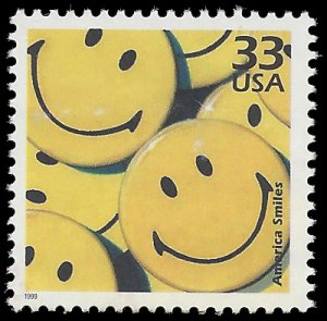 #3189m 33c The 1970's America Smiles 1999 Used