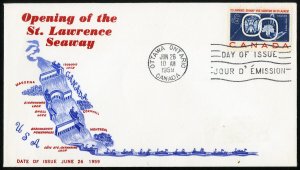Canada Stamps Fake Seaway Invert On Cover Interesting Reference Item