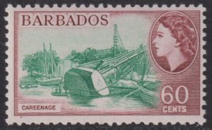 1956 Barbados QE 60¢ Careenage issue MNH Sc# 245 CV $17.50 Stk #3