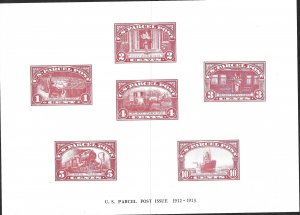 1869 Von Corp EDUCARD 2 Proof Cards Parcel Post Q1-Q12 (my233) (STOCK PHOTO)