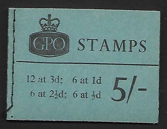 H71p 5/- Wilding Blue Phosphor GPO booklet - Nov 1964 UNMOUNTED MINT 