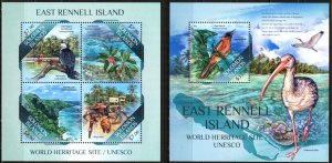 Solomon Islands 2013 Fauna of East Rennell Island Birds Crabs sheet + S/S MNH