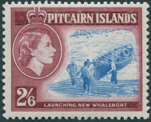 Pitcairn Islands 1957 2s 6d ultramarine & lake SG28 unused