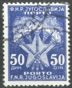 YUGOSLAVIA - #J73 - USED -1951 - YUGO004