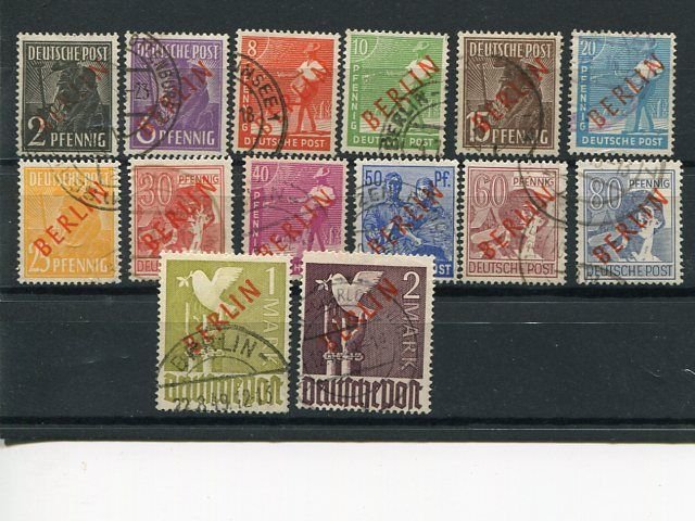 Germany #9N21-34   25pf, 1M and 2M signed 3x  used   - Lakeshore Philatelics