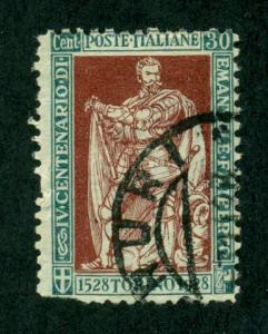 Italy 1928 SC# 203 U (Nipped Corner) SCV(2014) = $32.00