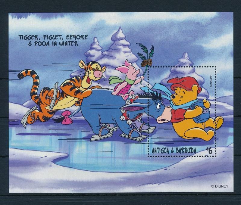 [22162] Antigua & Barbuda 1998 Disney Winnie the Pooh in the winter MNH