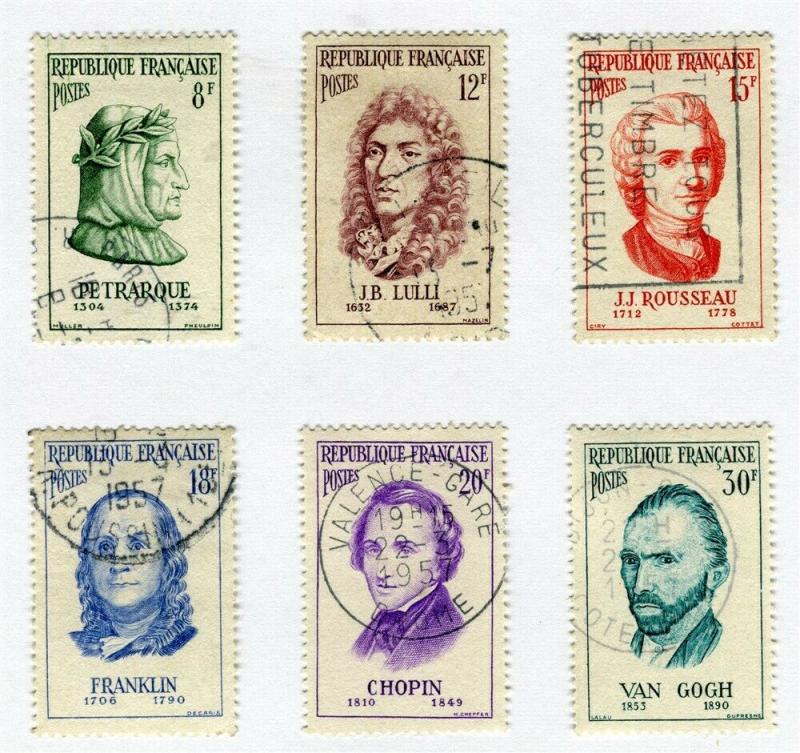 FRANCE; 1956 early National Welfare issue fine used SET