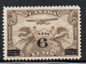 Canada  Sc C3 1932 6c on 5c airplane & globe airmail stamp mint