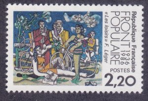 France 1992 MNH 1986 Painting Leasure by Fernand Leger Popular Front 50th Anniv