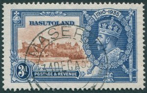 Basutoland 1935 3d brown & deep blue Jubilee SG13 used