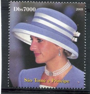 Sao Tome & Principe 2005 Princess DIANA set 1v Perforated Mint (NH)