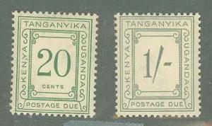 Kenya Uganda Tanganyika/Tanzania J9/J12 Mint VF HR