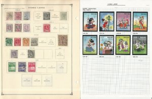 Sierra Leone Stamp Collection on 35 Scott International Pages, 1884-1986, JFZ