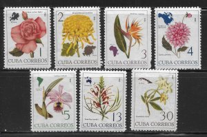 Cuba 973-979 Flowers set MNH