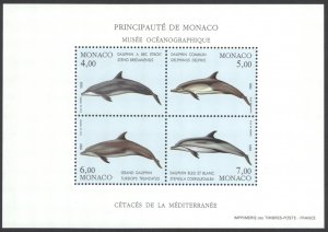 Monaco Sc# 1853 MNH Souvenir Sheet 1993 Marine Mammals