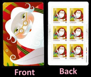 Canada 2798 Christmas Santa 'P' pane A (6 stamps) MNH 2014