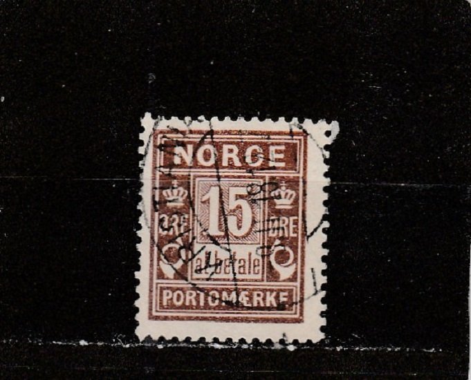 Norway  Scott#  J4  Used  (1914 Numeral of Value)