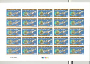 Comoros #619-622 Rotary, Space, Aviation 4v Imperf M/S of 25