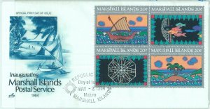 67514 - MARSHALL ISLANDS - Postal History -  FDC COVER 1984 - PALM TREE fishing 