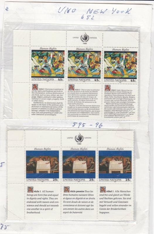United Nations Mint Never Hinged Stamps  ref R 18293