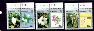 St Helena 616-18 MNH 1994 Flowers in Pairs