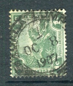 STRAITS SETTLEMENTS; 1900s Fed States Tiger used value + POSTMARK