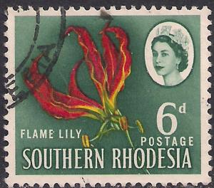 Southern Rhodesia 1964 QE2  6d Flame Lily Plant SG 97 -  J1169