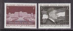 Austria # 860-861, Mint Never Hinged Set