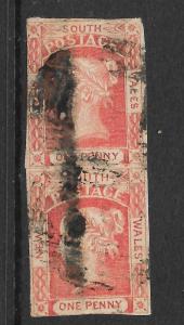 NEW SOUTH WALES 1851-52    1d   QV   FU  PAIR   SG 47...