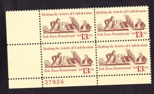 1726 Confederation MNH Plate Block LL