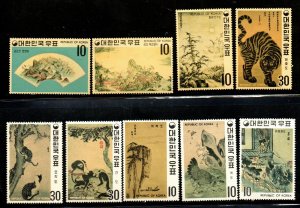 Korea 715-723 Set Mint hinged