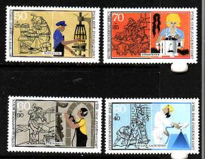 Germany-Sc#9NB245-8-unused NH occupation semi-postal set-Industry-1987-