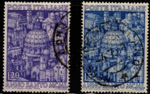 Italy Scott 535-536 Used  Cathedral Composite design set