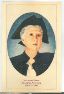 US 2449 1990 25c Marianne Moore, poet - FDC ceremony program with stamp & first day cancel