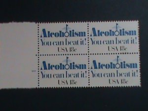 ​UNITED STATES-1981-SC#1927 ALCOHOLISM-YOU CAN BEAT IT BLOCK OF 4-MNH -VF