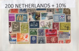 A Nice Selection Of 200 Mixed Condition Stamps From Netherlands.  #02 NETH200