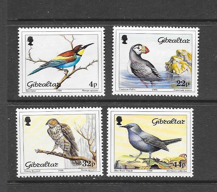 BIRDS-GIBRALTAR #532-5 MNH