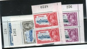 Dominica #90 - #93 Very Fine Never Hinged Plate # Pairs