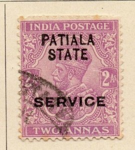 Patiala 1913-26 Early Issue Fine Used 2a. Optd 320102