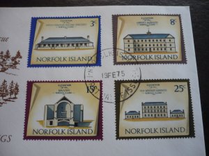 Postal History - Norfolk Island - Scott# 158,162,166,168 - First Day Cover