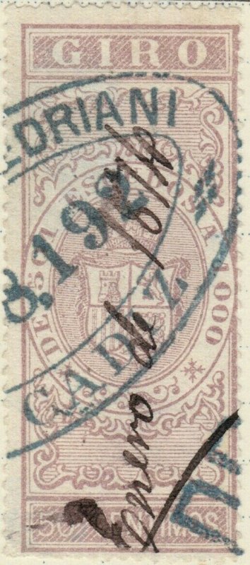 ESPAGNE / SPAIN / ESPAÑA 1874 Sello Fiscal (GIRO) 10 centimos lila - Usado