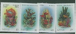 Nevis SC# 503-506 Coral o/p SPECIMEN,  set MNH 