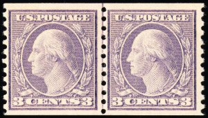 US Stamps # 493 MNH XF/S Brilliant Fresh Line Pair Scott Value $230.00