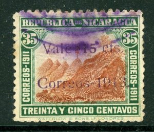 Nicaragua 1913 Gold Liberty 15¢/35¢   Sc 310 VFU Q491