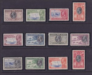 Cayman Islands 1935-36 KGV Sc 85-96 set (MH) (Except 10/- MNH)